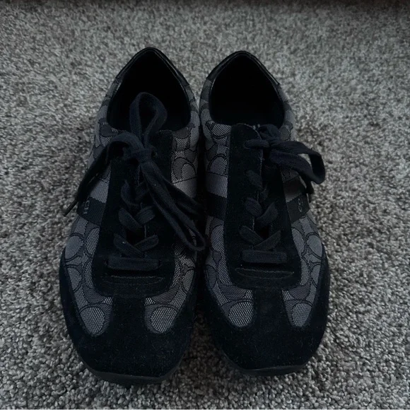 Coach Womens 7.5B Coach Black Gray Sneakers EUC - Picture 3 of 6
